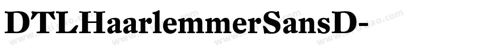 DTLHaarlemmerSansD字体转换