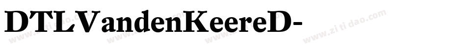DTLVandenKeereD字体转换
