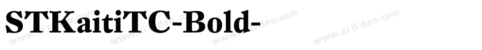 STKaitiTC-Bold字体转换