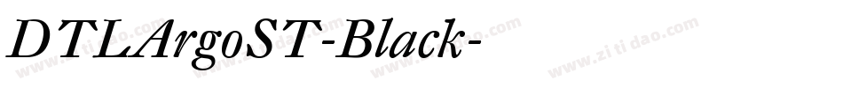 DTLArgoST-Black字体转换