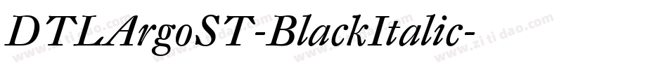 DTLArgoST-BlackItalic字体转换