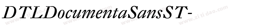 DTLDocumentaSansST字体转换