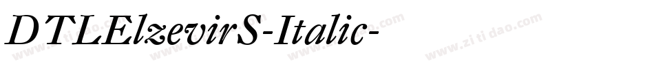 DTLElzevirS-Italic字体转换