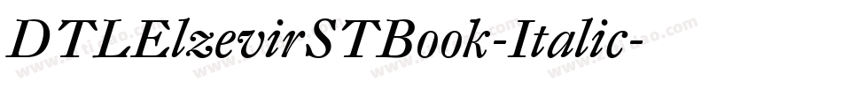 DTLElzevirSTBook-Italic字体转换