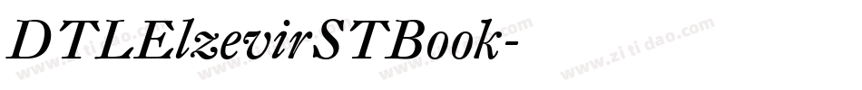 DTLElzevirSTBook字体转换