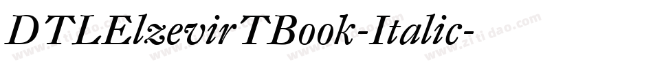 DTLElzevirTBook-Italic字体转换