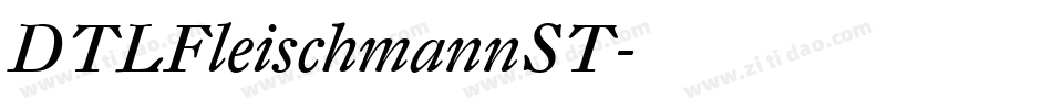 DTLFleischmannST字体转换