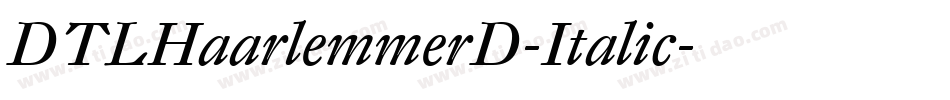 DTLHaarlemmerD-Italic字体转换
