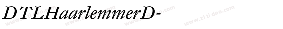 DTLHaarlemmerD字体转换