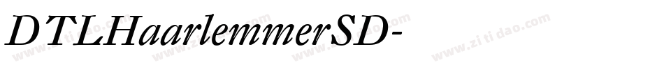 DTLHaarlemmerSD字体转换