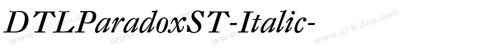 DTLParadoxST-Italic字体转换