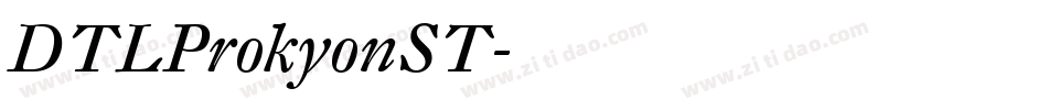DTLProkyonST字体转换