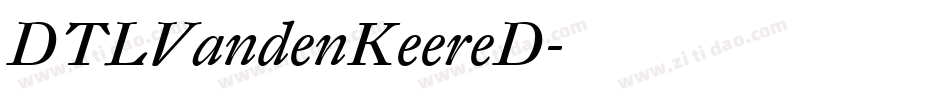 DTLVandenKeereD字体转换