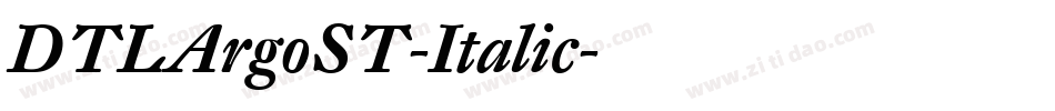 DTLArgoST-Italic字体转换