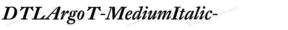 DTLArgoT-MediumItalic字体转换