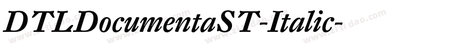 DTLDocumentaST-Italic字体转换