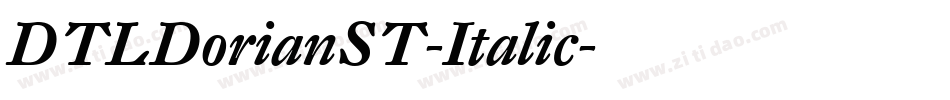 DTLDorianST-Italic字体转换