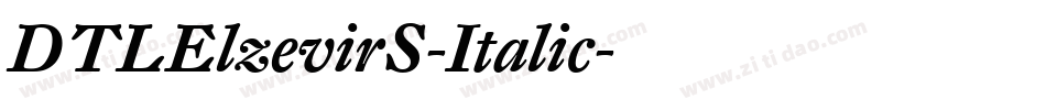 DTLElzevirS-Italic字体转换