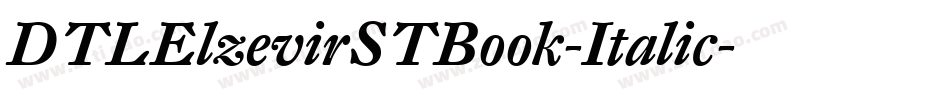 DTLElzevirSTBook-Italic字体转换