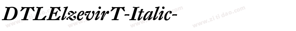 DTLElzevirT-Italic字体转换