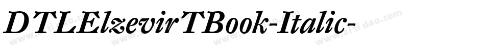 DTLElzevirTBook-Italic字体转换