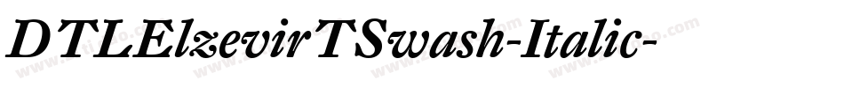 DTLElzevirTSwash-Italic字体转换