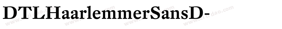 DTLHaarlemmerSansD字体转换