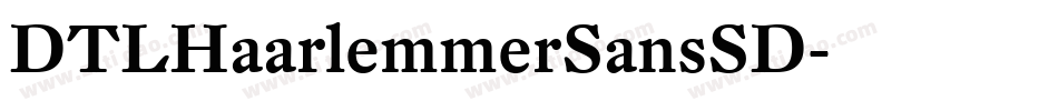 DTLHaarlemmerSansSD字体转换