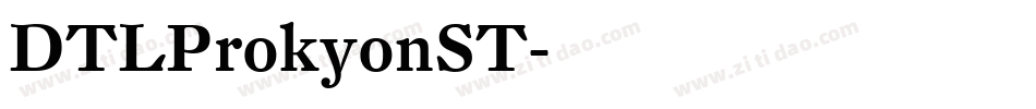 DTLProkyonST字体转换
