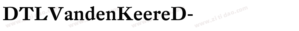 DTLVandenKeereD字体转换