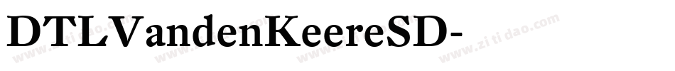 DTLVandenKeereSD字体转换