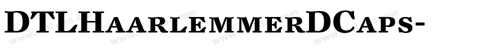 DTLHaarlemmerDCaps字体转换