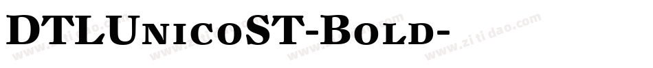 DTLUnicoST-Bold字体转换