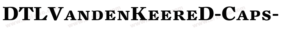 DTLVandenKeereD-Caps字体转换