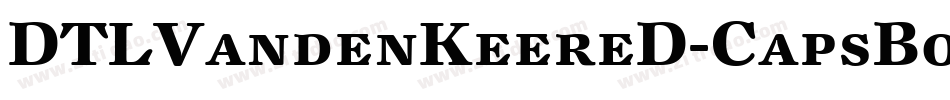 DTLVandenKeereD-CapsBold字体转换