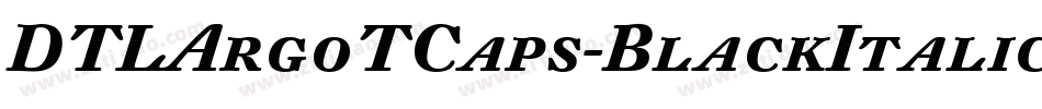 DTLArgoTCaps-BlackItalic字体转换