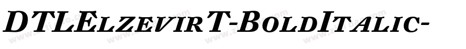 DTLElzevirT-BoldItalic字体转换