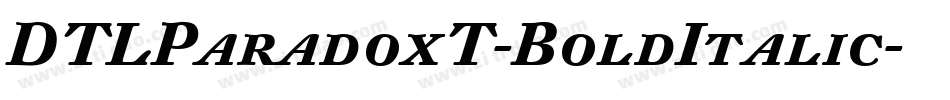 DTLParadoxT-BoldItalic字体转换