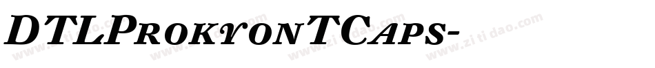 DTLProkyonTCaps字体转换