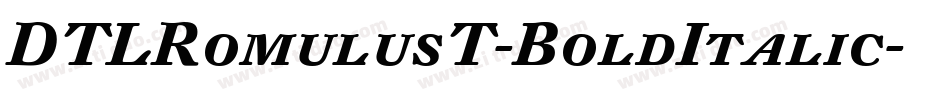 DTLRomulusT-BoldItalic字体转换