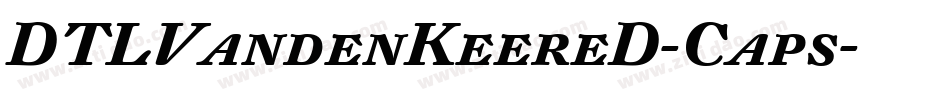 DTLVandenKeereD-Caps字体转换