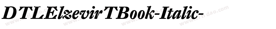 DTLElzevirTBook-Italic字体转换