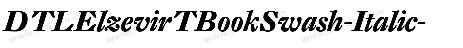DTLElzevirTBookSwash-Italic字体转换