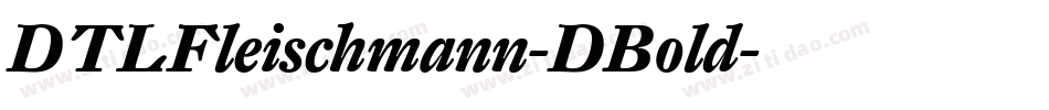 DTLFleischmann-DBold字体转换