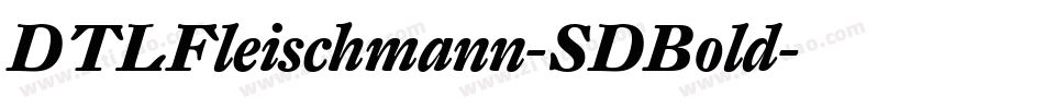 DTLFleischmann-SDBold字体转换