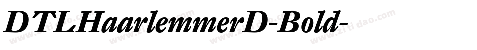 DTLHaarlemmerD-Bold字体转换