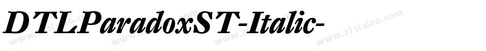 DTLParadoxST-Italic字体转换