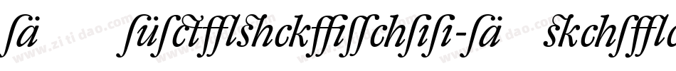 DTLFleischmann-DItalicAlt字体转换
