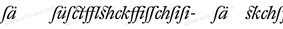 DTLFleischmann-SDItalic字体转换