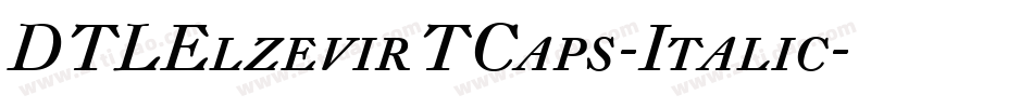 DTLElzevirTCaps-Italic字体转换